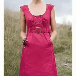 Maeve Anthro Overcast Trench Bibbed Jumper Dress